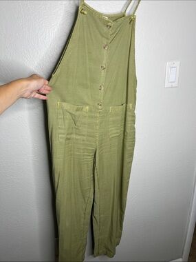 Billabong Beach Cruiser Jumpsuit in Avocado Green XS Boho Summer Laidback